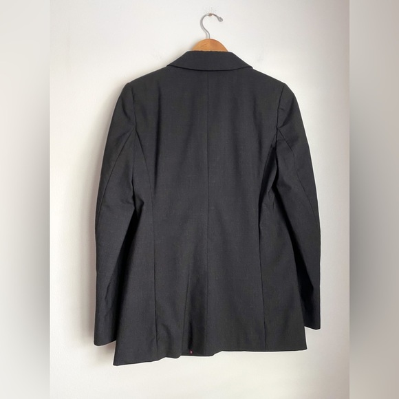 Ann Taylor Long Sleeve Office Formal Professional Blazer Suit Jacket Charcoal 8 - Picture 7 of 10